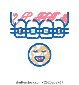 chaves de dente criança ícone doodle esboço vetor. chaves de dente criança sinal. símbolo isolado ilustração