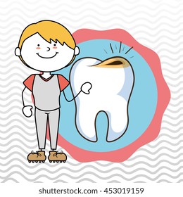 child tooth isolated icon design, vector illustration  graphic 