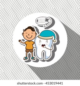 child with tooth isolated icon design, vector illustration  graphic 