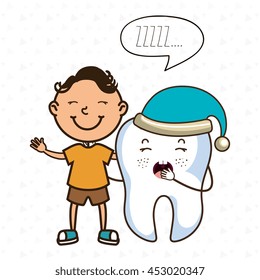 child with tooth isolated icon design, vector illustration  graphic 
