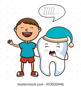 child with tooth isolated icon design, vector illustration  graphic 