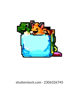 child toy box game pixel art retro vector. bit child toy box. old vintage illustration
