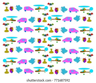 Child toy seamless pattern. Design element (Vector illustration).Eps10
