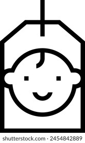 child trafficking icon. Thin linear style design isolated on white background
