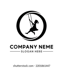 Child Tree Swing Logo Design