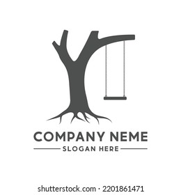 Child Tree Swing Logo Design