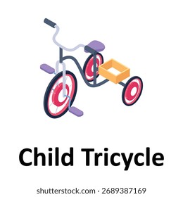 Child Tricycle Vector icon which can easily modify or edit
