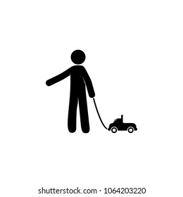 child with a typewriter icon. Element of children illustration. Premium quality graphic design icon. Signs and symbols collection icon for websites, web design, mobile app on white background