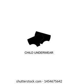 child underwear icon vector black design