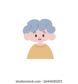 Child upper body icon hand-drawn illustration [boy]