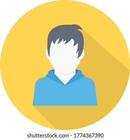 child vector flat color icon