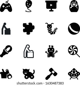 child vector icon set such as: balloon, sandbox, russian, gaming, matreshka, culture, improvement, style, birthday, information, board, gift, ship, mechanical, kitten, gamepad, beach, summer, dessert