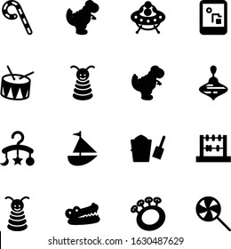 child vector icon set such as: tool, jaws, video, drums, spinning, bed, math, futuristic, crocodile, finance, business, whirligig, sailboat, spacecraft, summer, ufo, nature, spaceship, space, scoop