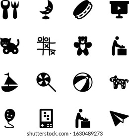 child vector icon set such as: power, nighttime, night, drum, stars, concept, entertainment, clip, tack, folk, dessert, nordic, doodle, button, moon, festive, bell, music, moving, icons, smiley, wood