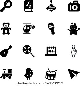 child vector icon set such as: plush, robots, machine, abacus, feather, journey, accounting, departure, subtraction, celebration, focus, drummer, parent, picture, material, love, device, structure