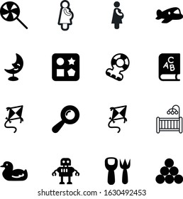 child vector icon set such as: fork, star, sleep, thin, rubber, power, concept, christmas, airplane, wing, copy, steel, label, grey, furniture, moon, dessert, strong, sport, stick, duckling, books