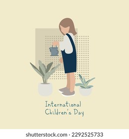 Child vector illustration. Hand drawn