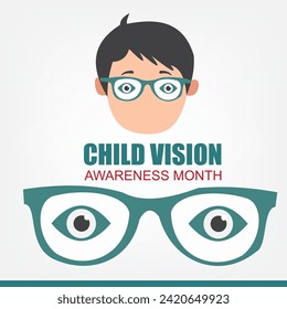 Child Vision Awareness Month Illustration Vector Design. Simple and Elegant Design