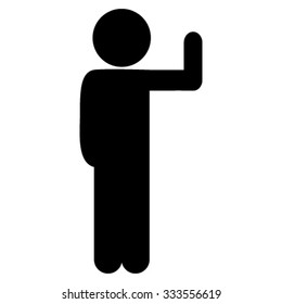 Child Vote vector icon. Style is flat symbol, black color, rounded angles, white background.