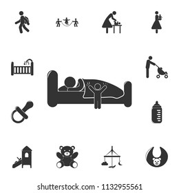 child wakes parents icon. Detailed set of children life. Premium graphic design. One of the collection icons for websites, web design, mobile app on white background