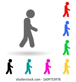 Child, walk multi color style icon. Simple glyph, flat vector of child icons for ui and ux, website or mobile application