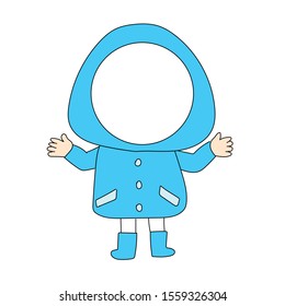 A child wearing a blue jacket - eps