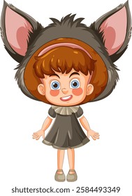 A child wearing a cute animal-themed outfit