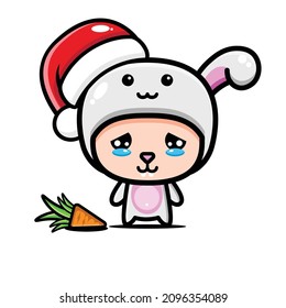 child wearing a cute white bunny costume