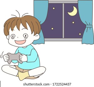 ein Kind, das nicht bis spät in die Nacht schläft