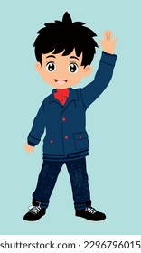 A child who happily greets others.