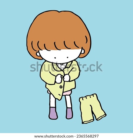A child who puts on the wrong button on her pajamas