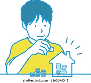 A child who saves money for the future