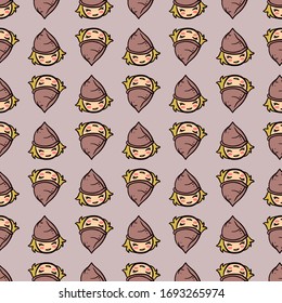 Child winking, illustration, vector on white background