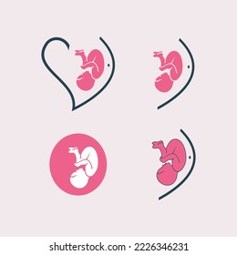 child womb logo icon set