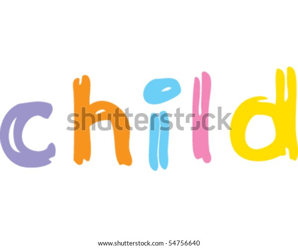 child-word-stock-vector-royalty-free-54756640