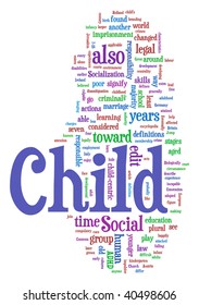 Child Word Cloud Illustration Graphic Tag Stock Vector (Royalty Free ...