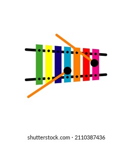 forma de xilófono infantil, icono de xilófono.