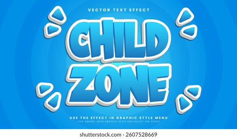 Child Zone editable text effect Template suitable for kids decoration