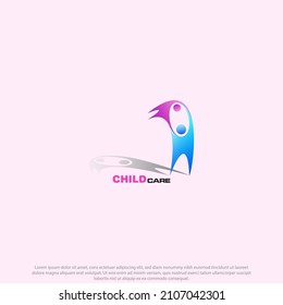 Childcare abstract logo design good use for symbol identyti emblem brand iconic and more