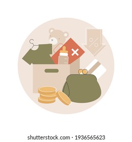 Ilustración vectorial conceptual abstracta de los gastos de cuidado infantil.