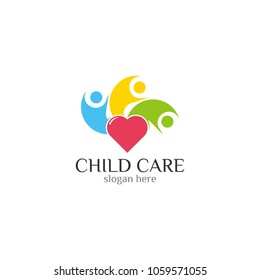 Childcare Foundation icon vector logo design template 