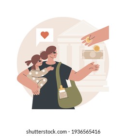 Abstraktes Konzept der Kinderbetreuung, Vektorgrafik.