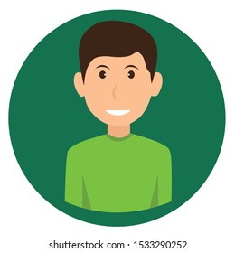 Childern Cute Avatar Cartoon Vector