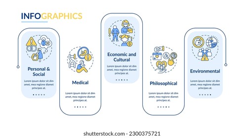 Childfree decision reasons rectangle infographic template. Data visualization with 5 steps. Editable timeline info chart. Workflow layout with line icons. Lato-Bold, Regular fonts used