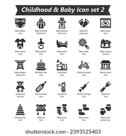 Childhood Baby Icon Set 2, Vector Graphics