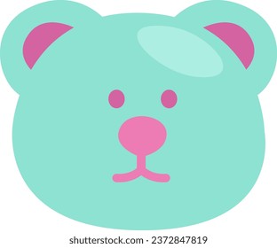 Childhood bear, illustration or icon, vector on white background.