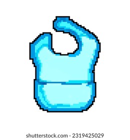 childhood bib game pixel art retro vector. bit childhood bib. old vintage illustration