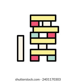 Childhood Blocks Icon Vector Illustration