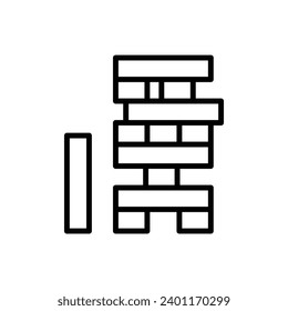 Childhood Blocks Outline Icon Vector Illustration