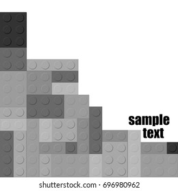 Childhood blocks pattern vector. Colored Building Blocks Texture Illustration. 